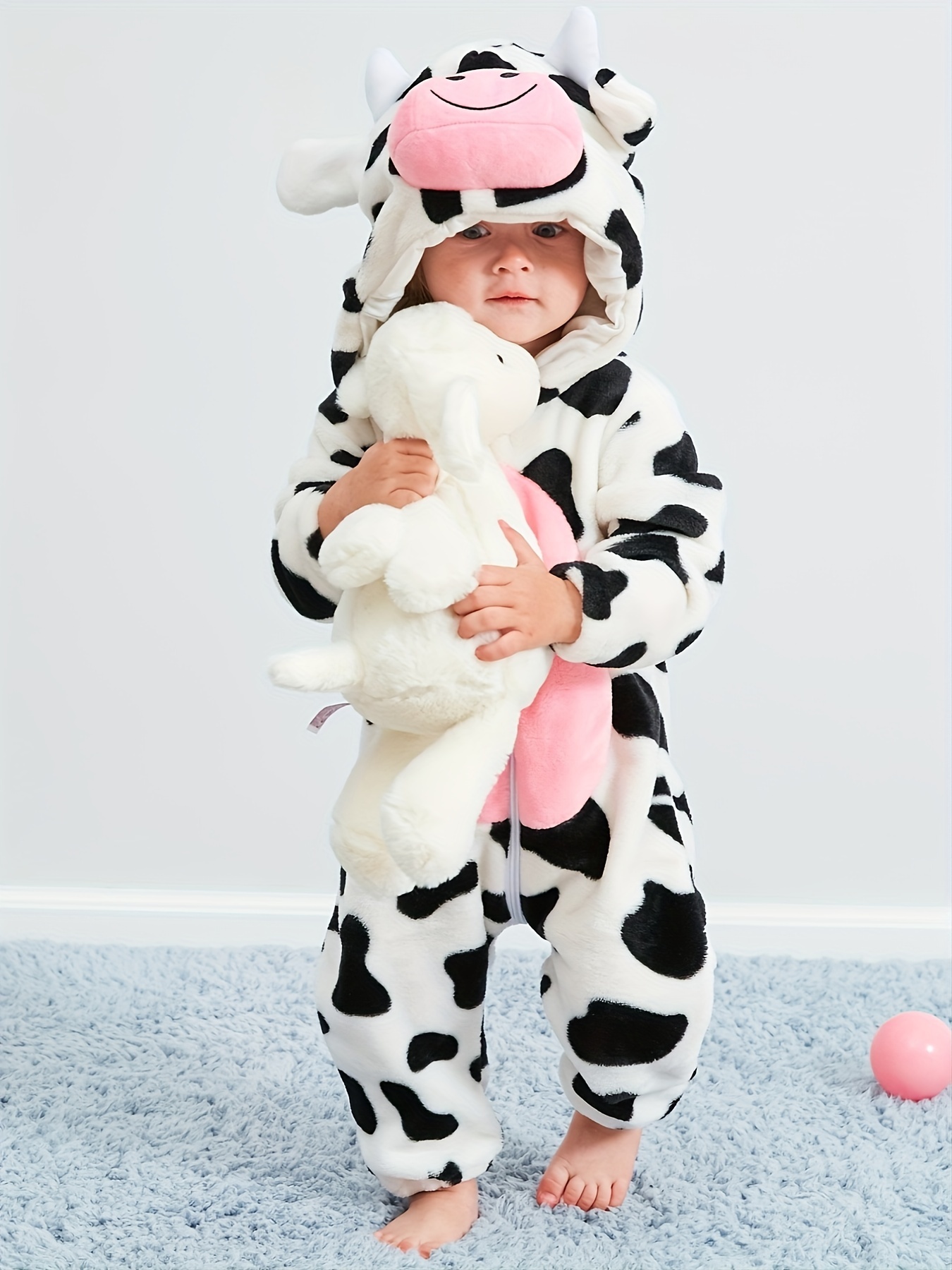 Disfraz de vaca de vestir para niños pequeños - Adorable mono de
