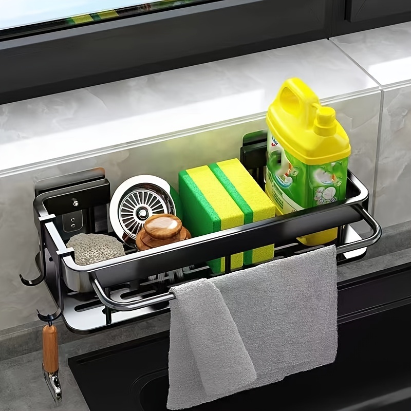 Shower Caddy Plastic Drain Rack Multi Wall-Mounted Purpose