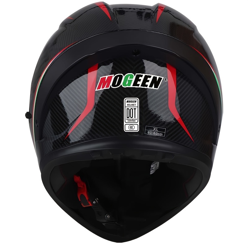 Casco integral para motocicleta, doble visera solar, casco  ligero aprobado por DOT/ECE, casco de choque para adultos, hombres y  mujeres (color A, tamaño: M/M (21.7-22.0 pulgadas) : Automotriz