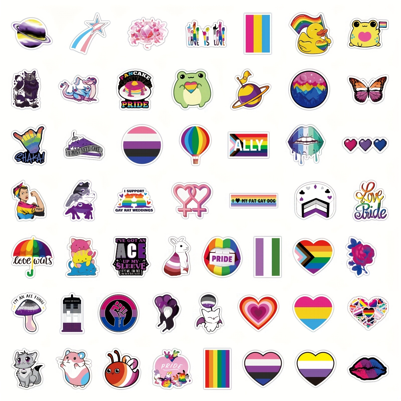 Pride Stickers Lgbtq+ Stickers Gay Stickers Bulk Trans Bi - Temu