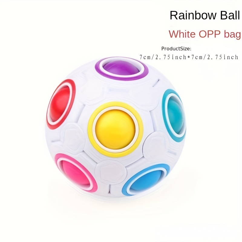 Rotating Magic Rainbow Ball Decompression Fingertip Rotating - Temu