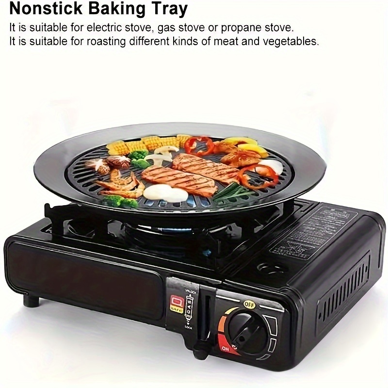 Indoor Smokeless Grill, Nonstick Stovetop Grill Pan and Plate for Insi