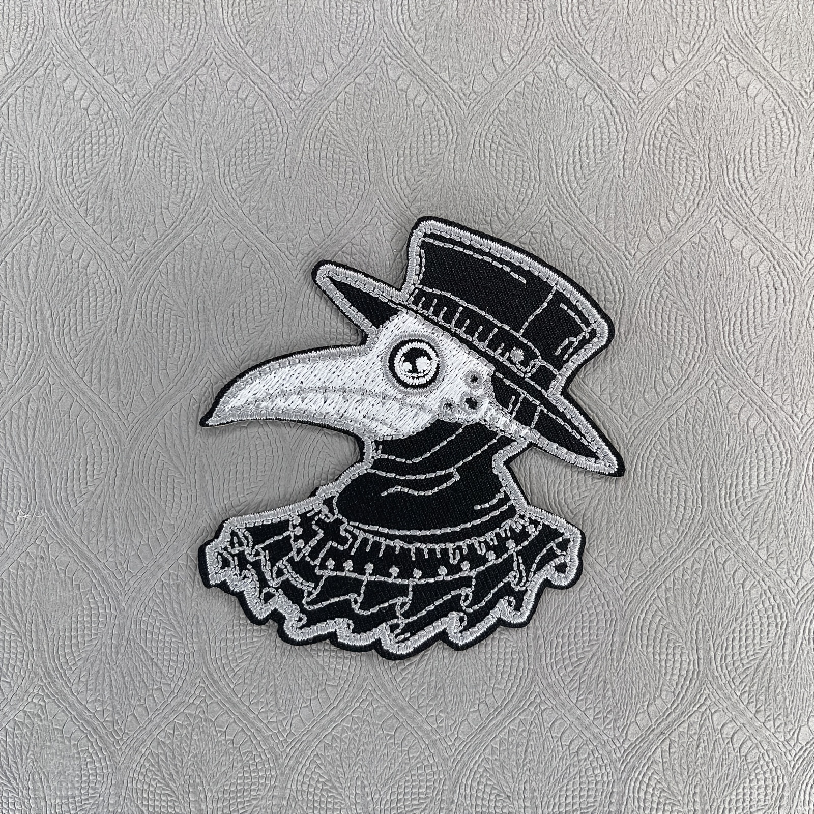 Heavy Industry Skull Guitar Crow Embroidery Sticker