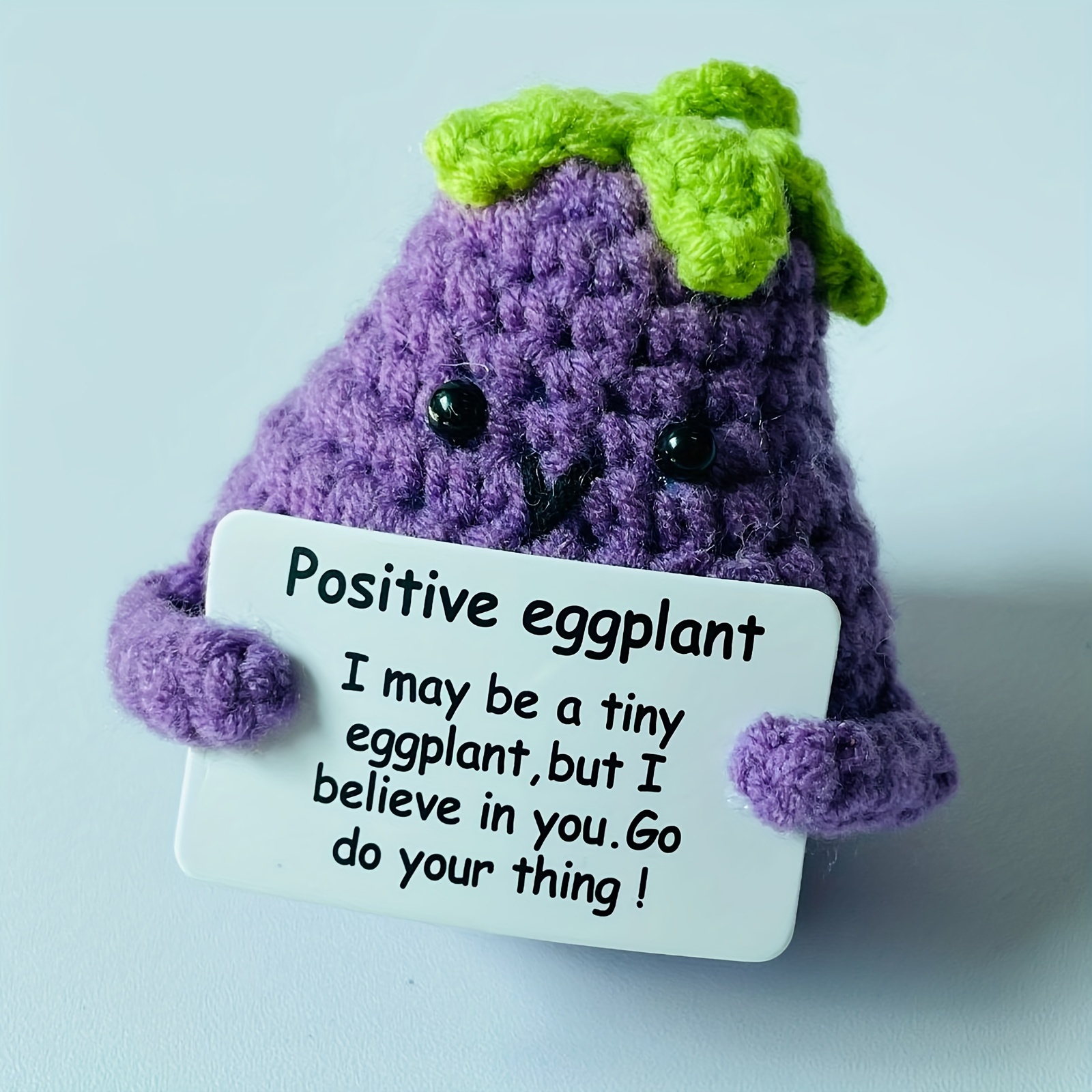 Airevesket Mini Funny Positive Potato, Cute Wool Funny Knitted