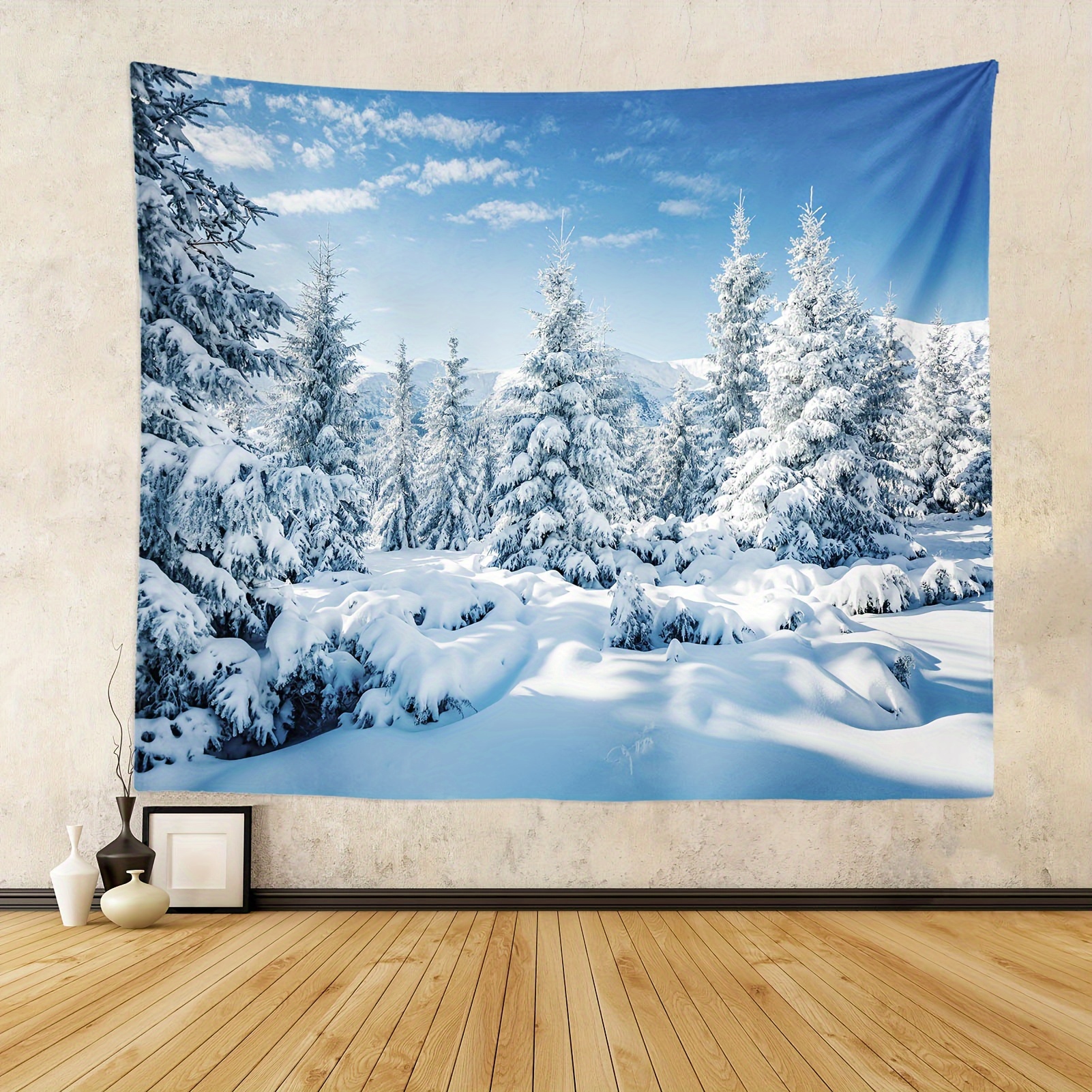 Winter discount scene tapestry