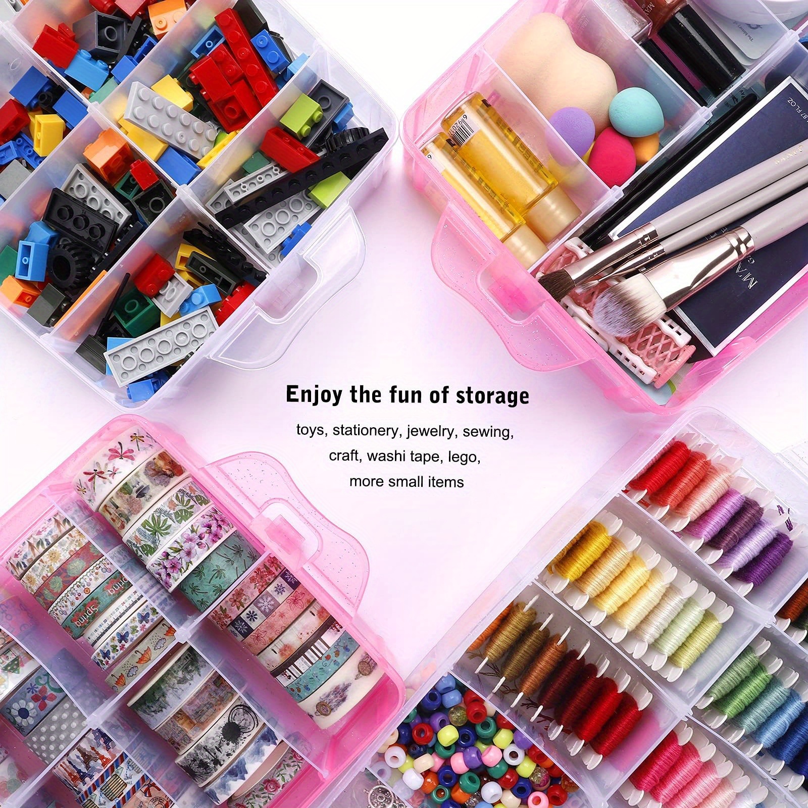 Pink Tool Box for Women - Sewing, Art & Craft Organizer Box Small