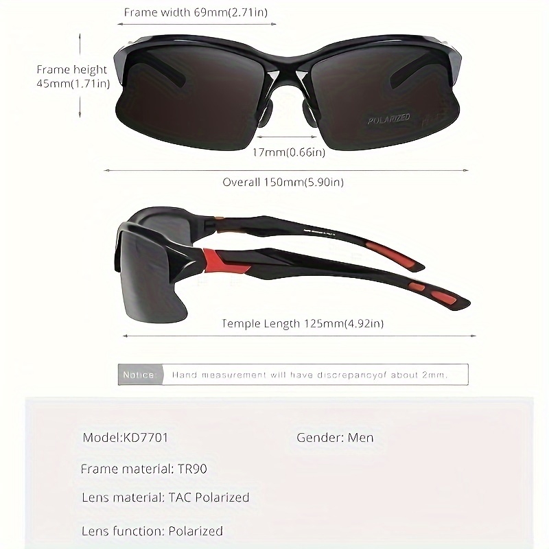 Vimbloom Gafas de Sol Hombre Polarizadas Gafas Sol Deportivas Para Correr  Pesca Conducer Ciclismo Golf Running VI367 : .es: Moda