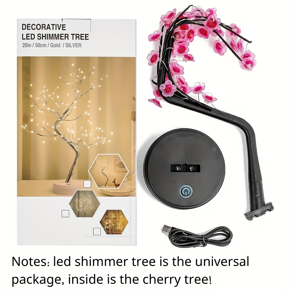 1 Lámpara Decorativa Árbol Funciona Pilas 20 Luces Led - Temu