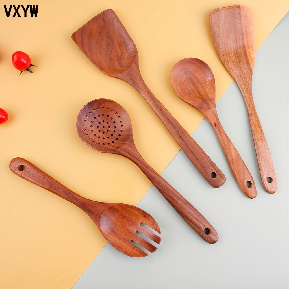 Wooden Kitchen Utensils Set Pakkawood Wooden Spoons For - Temu