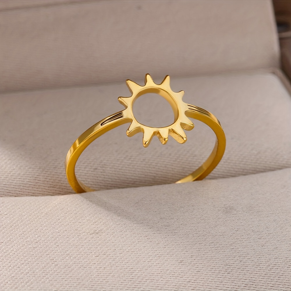 Men's Stainless Steel Sun Ring