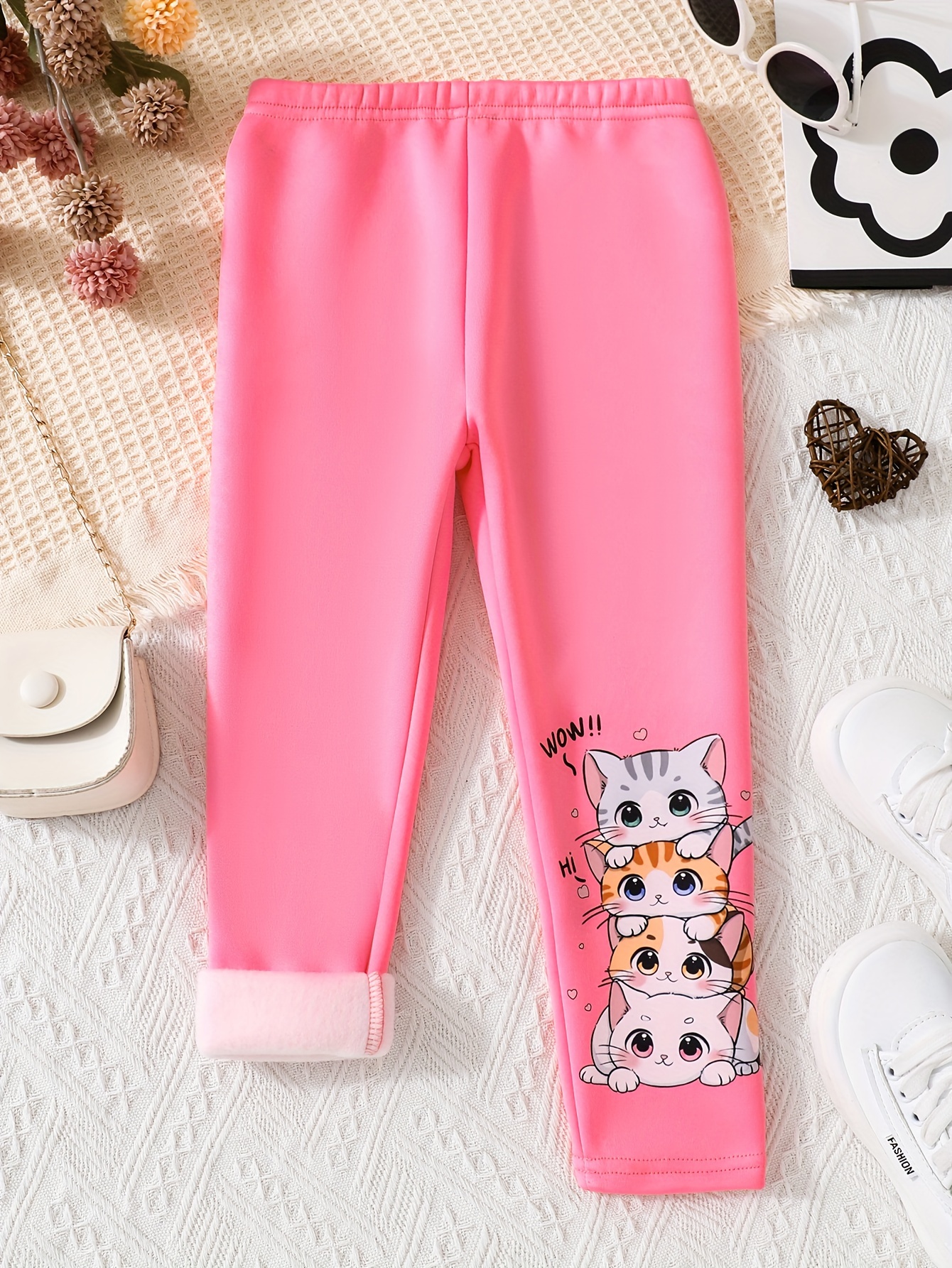Buy Kids Girls Fleece Lined Leggings Warm Winter Soft Trousers Thick  Thermal Pants at affordable prices — free shipping, real reviews with  photos — Joom
