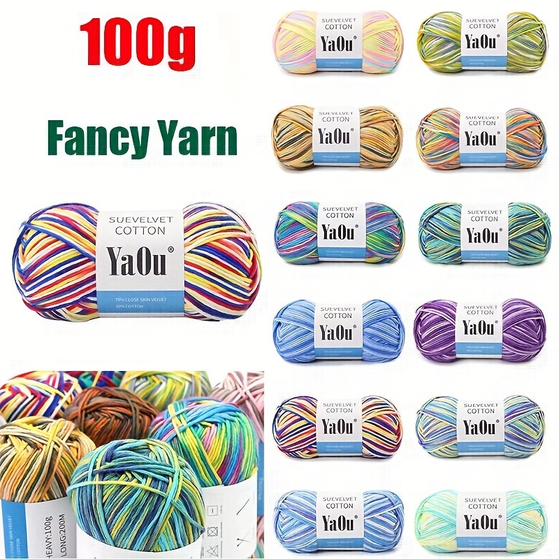 oAutoSjy 2 Pack Soft Milk Cotton Yarn Skeins Wool Yarn for Crocheting &  Knitting Hand Knitted Yarn Weaving Yarn Solid Color Knitting Yarn Crochet  Yarn