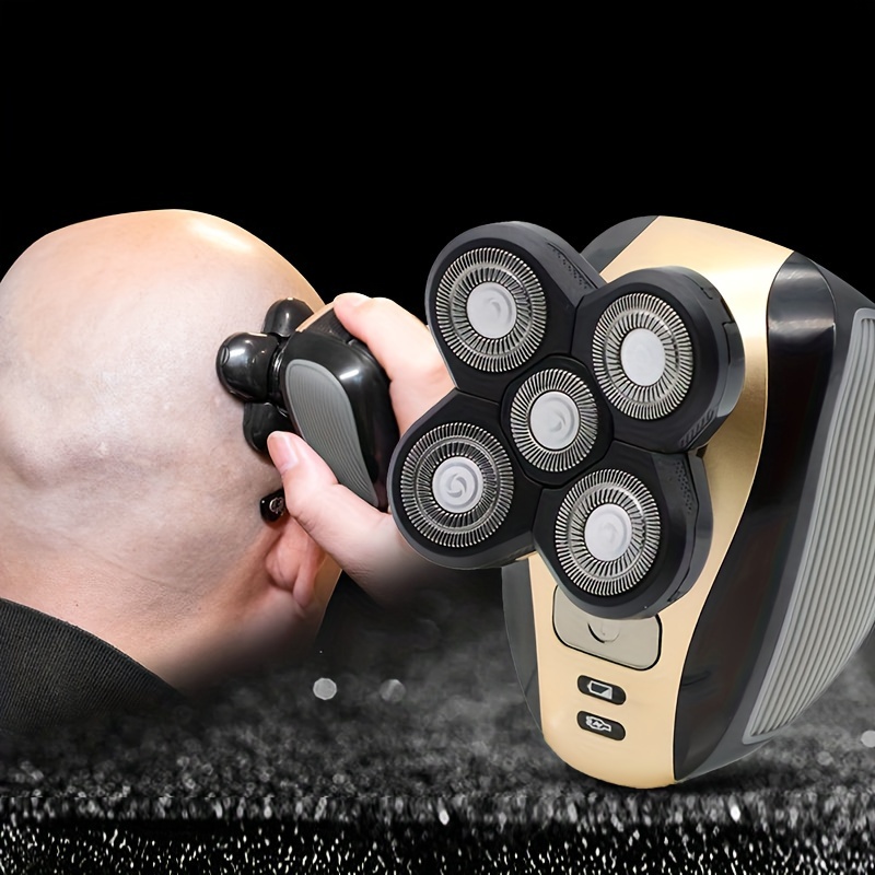 Afeitadora portátil impermeable para hombre, mini afeitadora eléctrica de  succión magnética lavable de doble cabeza, cortador de barba, impermeable y