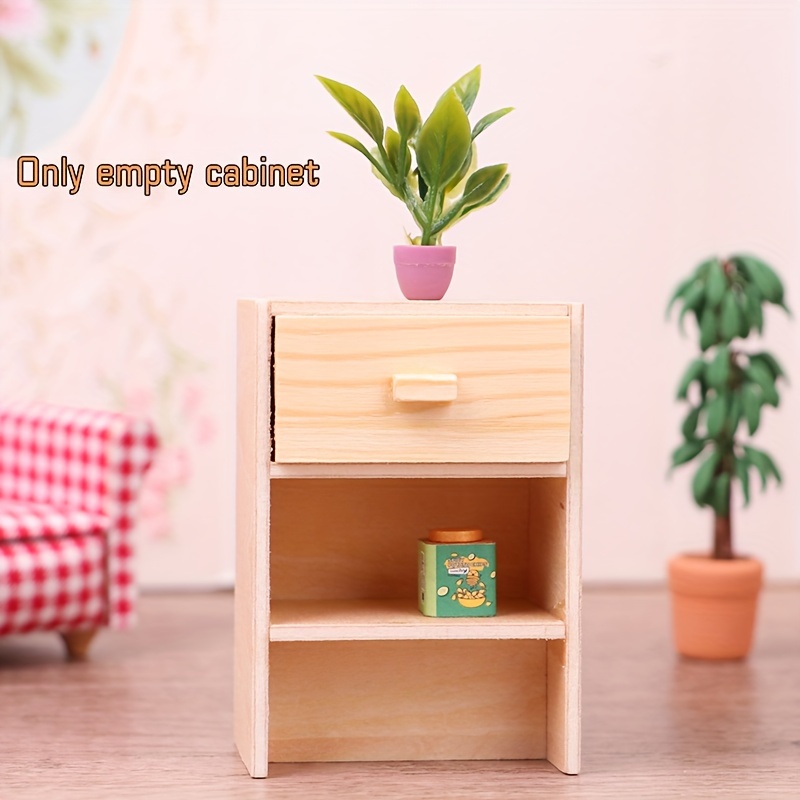 Mini étagère à livres en bois salon Micro paysage maison 1:12