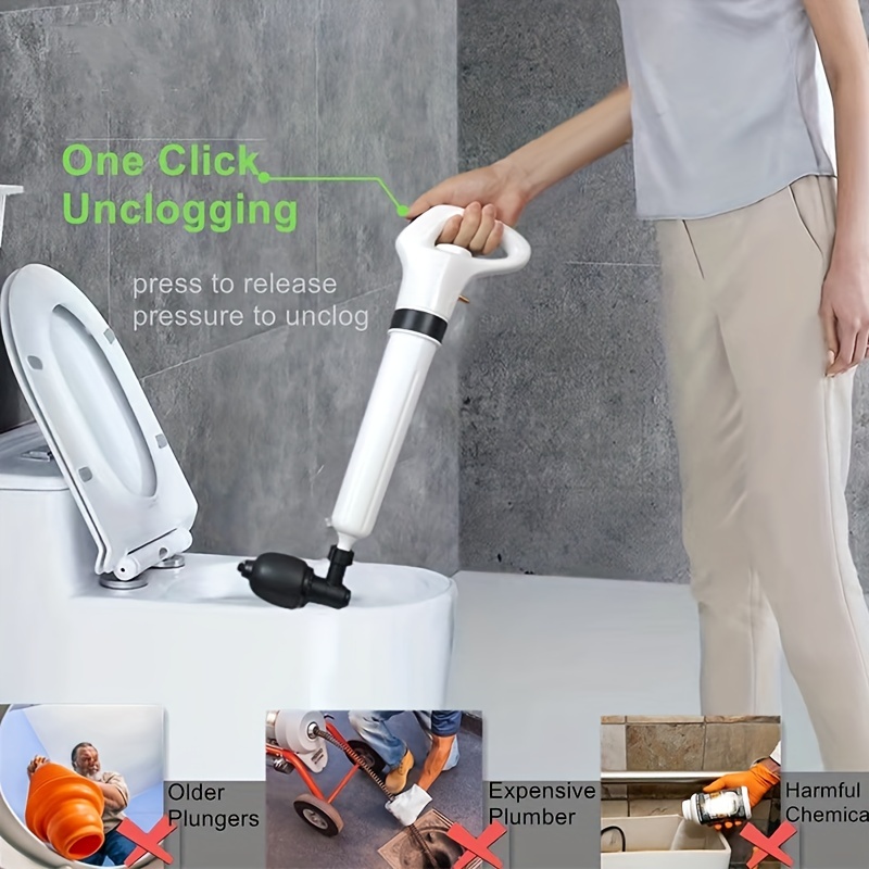 Power Plunger Pump Clogged Drain Cleaner For Clogs Toilets Showers