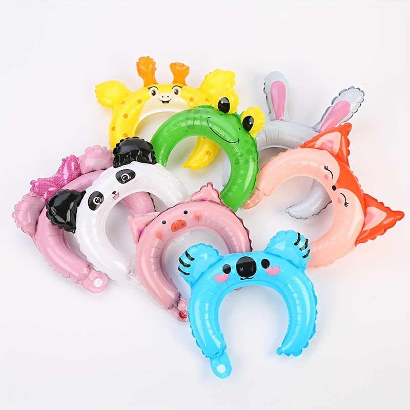 Zoo Animal Inflatable Headbands, Wildlife Safari Balloon, Hair Hoop