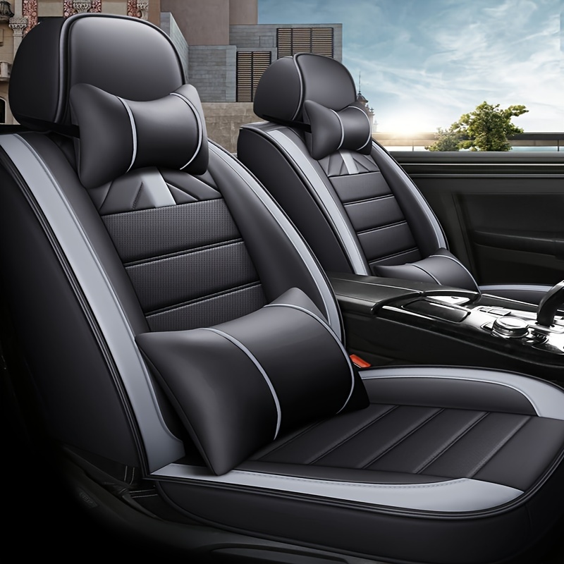 Car Seat PU Leder Sitzbezug Luxus Fünfsitzer Auto Vier Jahreszeiten  Universal Gute Qualität Vollpaket Sitzbezug, Kann Ihr Auto Effektiv Schützen