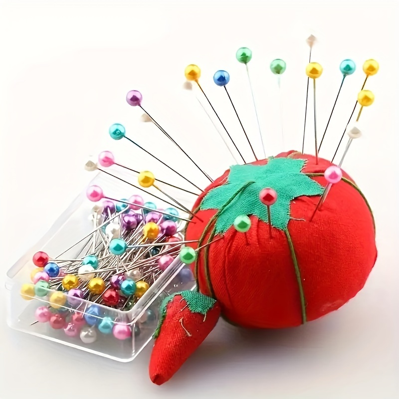 Cute Tomato Shaped Needle Pin Cushions Handcraft Needle Holder for Cross Stitch  Sewing Embroidery Needle Pin