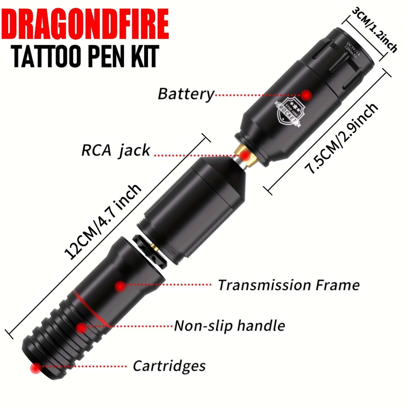 Tattoo Pen Kit Wireless Tattoo Machine Kit Tattoo Gun Kit - Temu