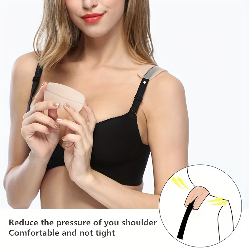 2PCS Women's Silicone Bra Strap Cushions Pad Holder Non-Slip Comfort Shoulder  Pads : : Clothing, Shoes & Accessories