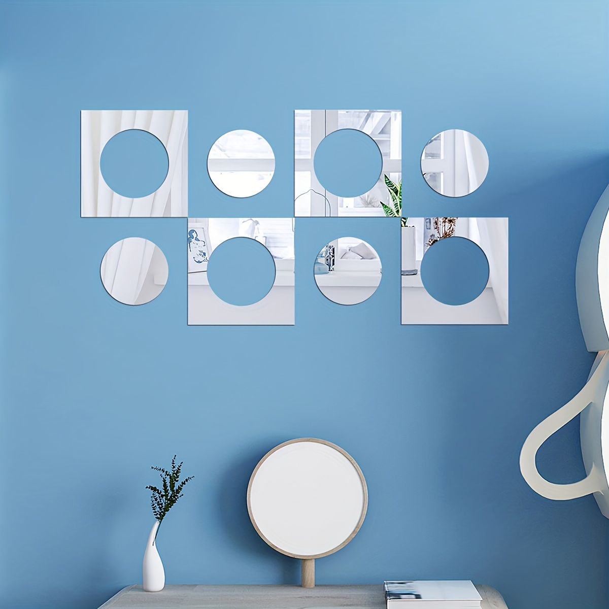 10 Stück Moderne Minimalistische Streifen Spiegel Wand - Temu Germany