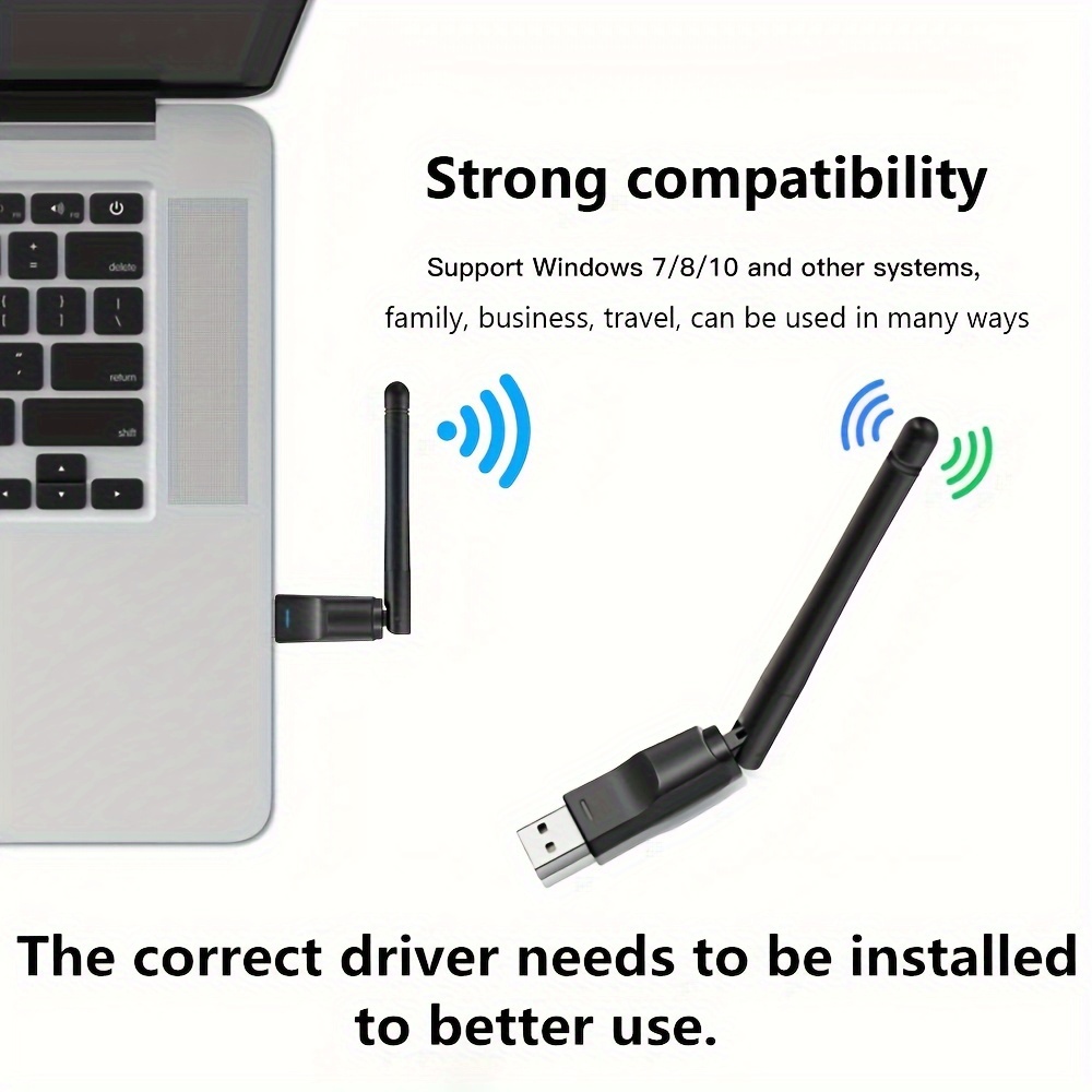 Mini adaptateur WiFi USB sans fil, 150Mbps, réseau Wi fi, carte