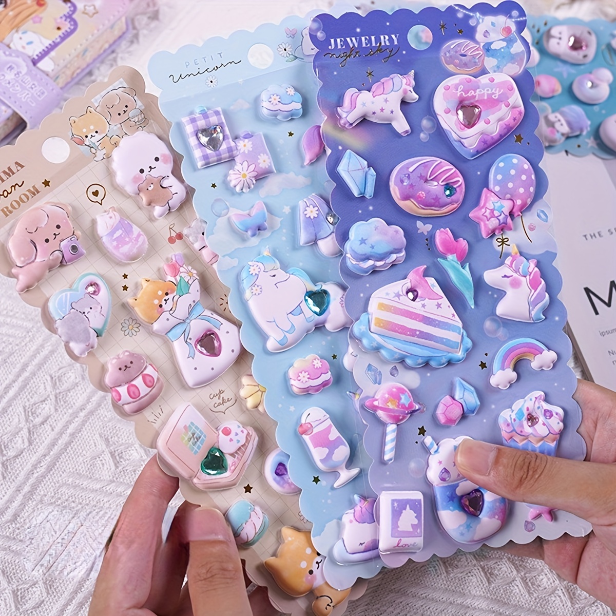 Kawaii 3d Puffy Forest Animals Party Stickers Scrapbooking - Temu