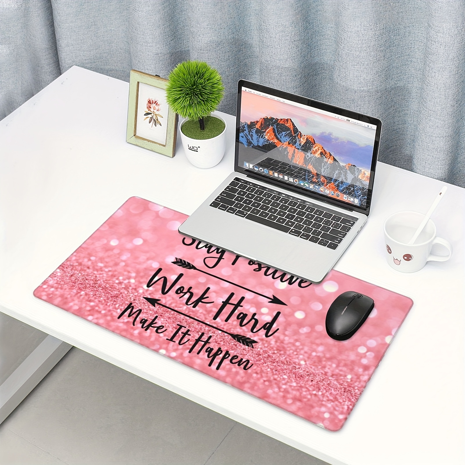 Large Extended Gaming Mouse Pad Mat, Stitched Edges Non-Slip Waterproof  Mousepad 