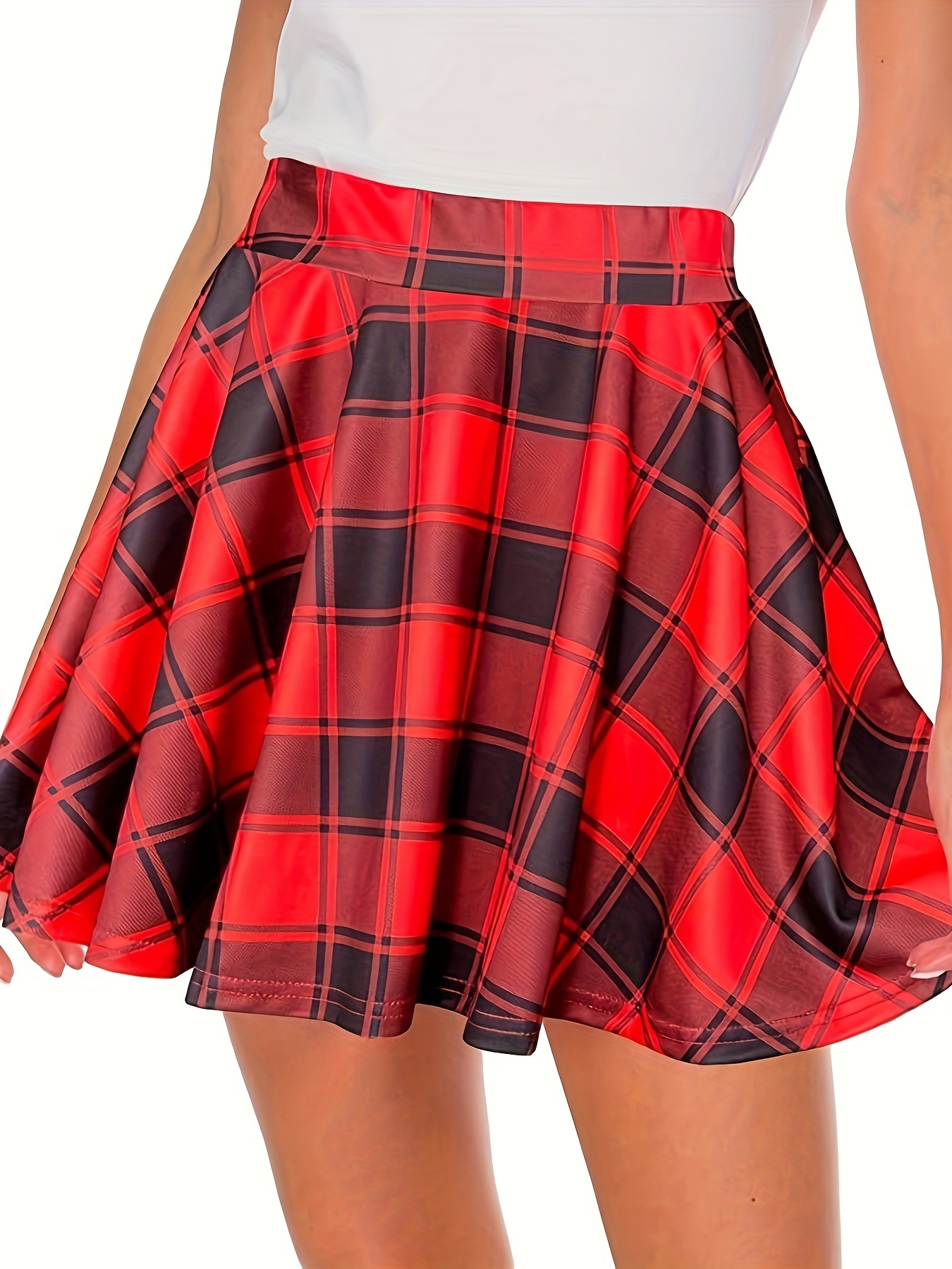 Flared Skirt - Black/patterned - Ladies