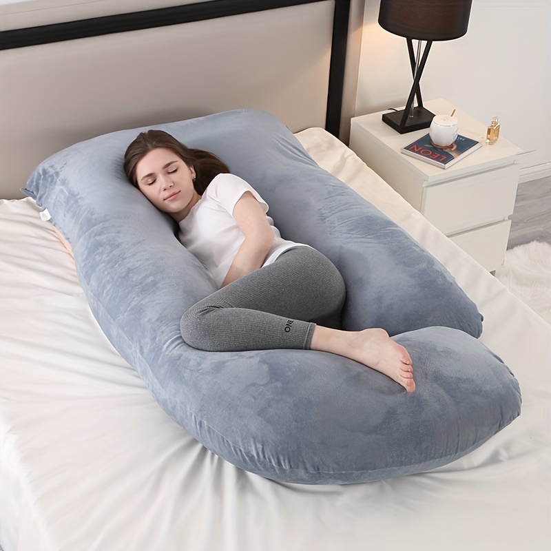 Pregnancy Pillow U-Shaped Side Sleeping Pillow Lumbar Back Support Gift for Pregnant  Woman 