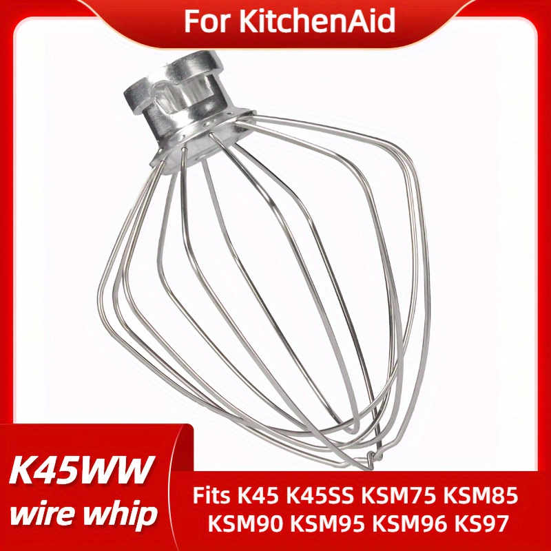 Whisk Attachment for KitchenAid Tilt-Head Stand Mixer K45SS, K45 Wire Whip.