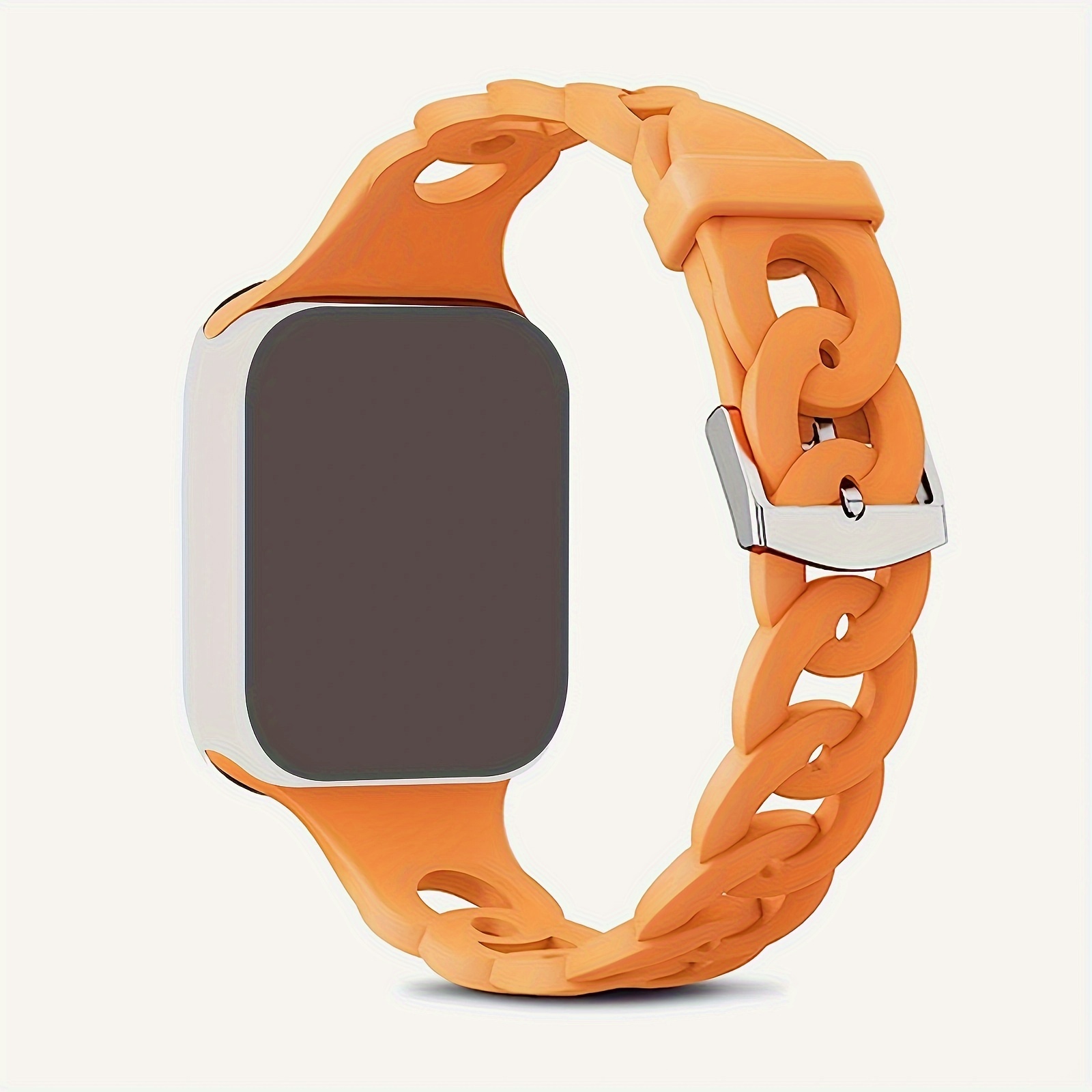 Orange apple watch online band 44mm