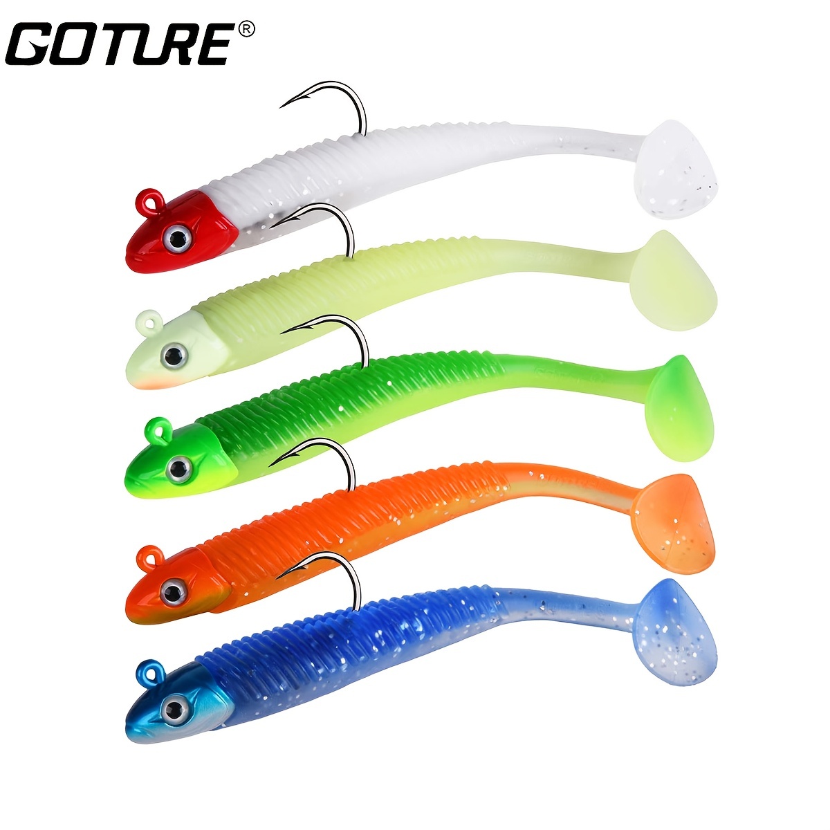 Soft Plastic Fishing Lures With Paddle Tail - Temu United Arab