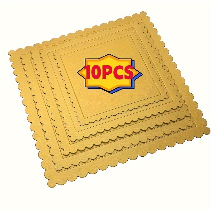 Cake Boards Round Gold Bakery Boards Scallop Edge Grease - Temu