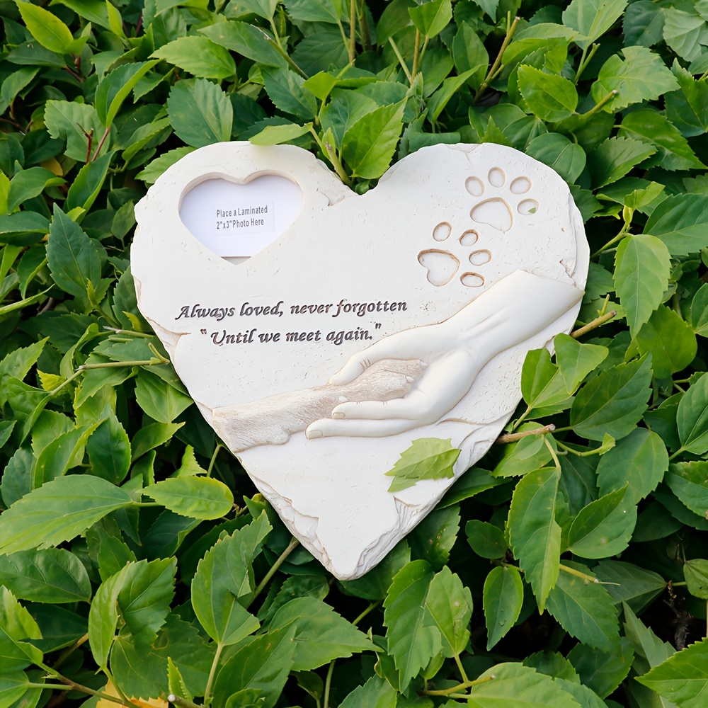 Heart shaped pet cheap memorial stones