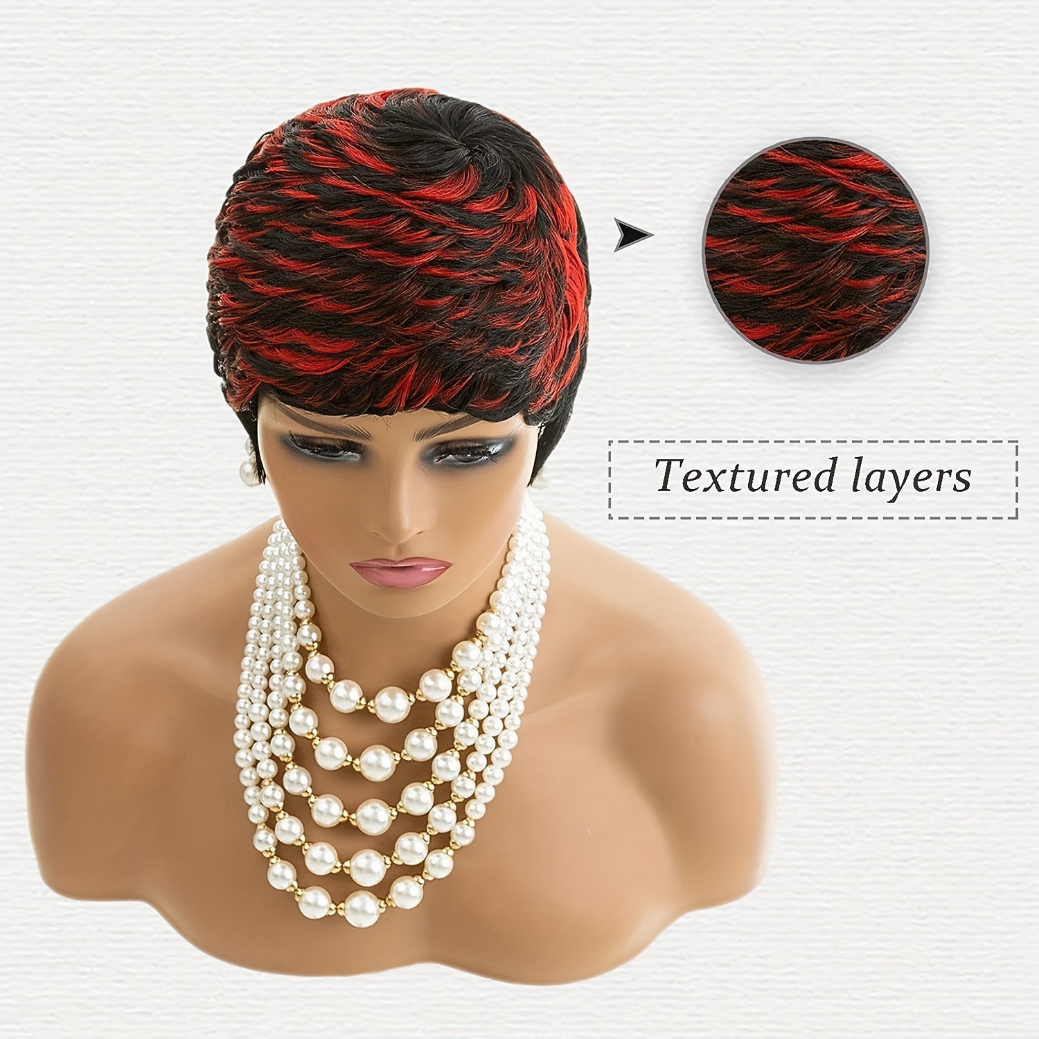 Pixie Cut Short Wig for Women Layered Hairstyles Cosplay Costume