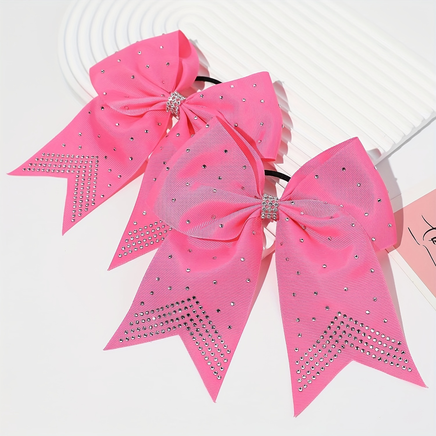 Cheer Bow Holder Pink Polka Dots 