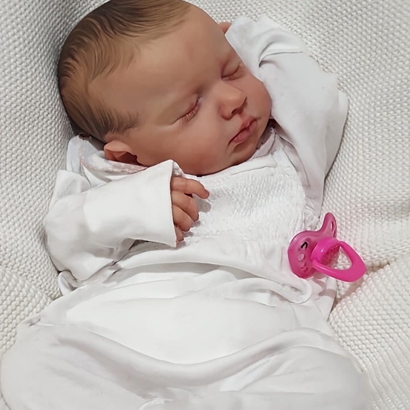 SCOM Lifelike Reborn Baby Dolls Girl - 19 Inch Realistic Newborn Baby Dolls  That Look Real Soft Weighted Sleeping Baby Dolls Gift Set for Kids Age 3+