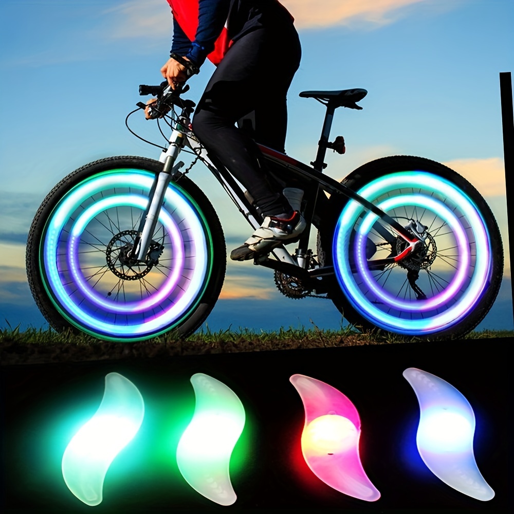 Kinder Fahrrad Speichenlicht Reflektoren Blitz Beleuchtung Radfahren mit 7  Farbe
