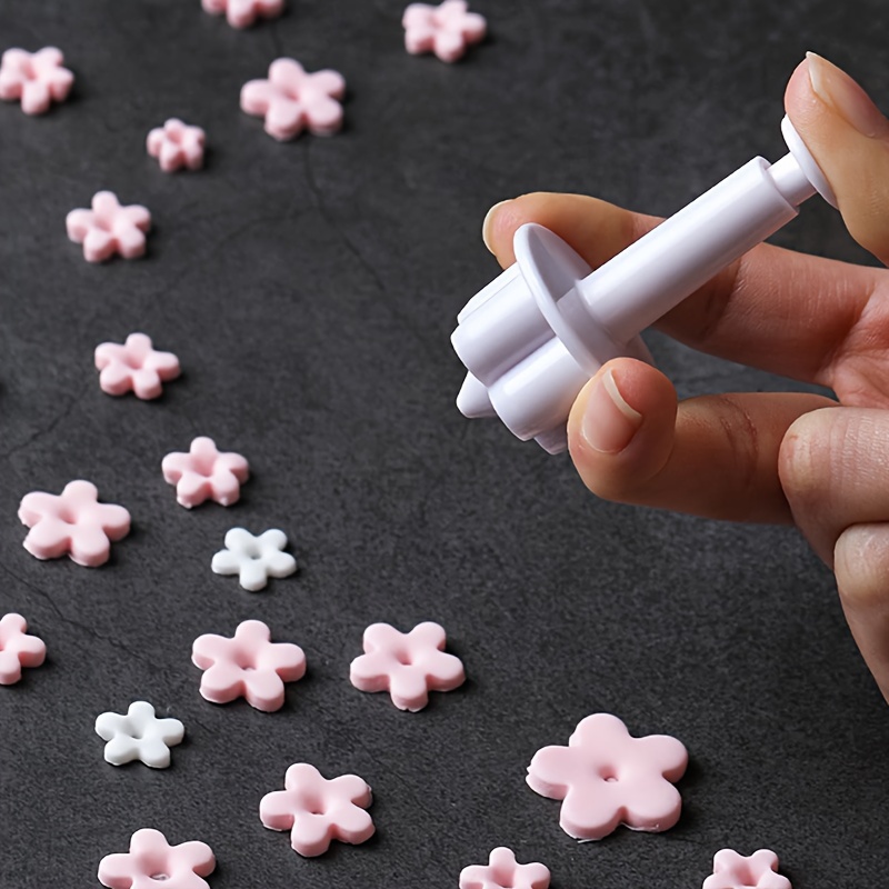 Mini Flower Cookie Plunger Cutters Plum Fondant - Temu
