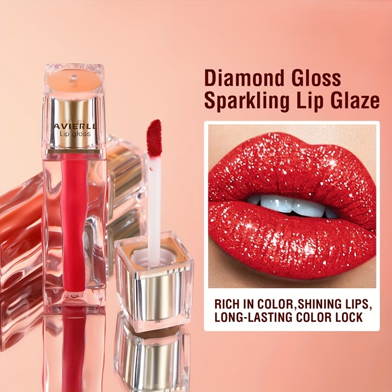 Beautyglazed Glitter Lip Kit Diamond Glitter Metallic Waterproof