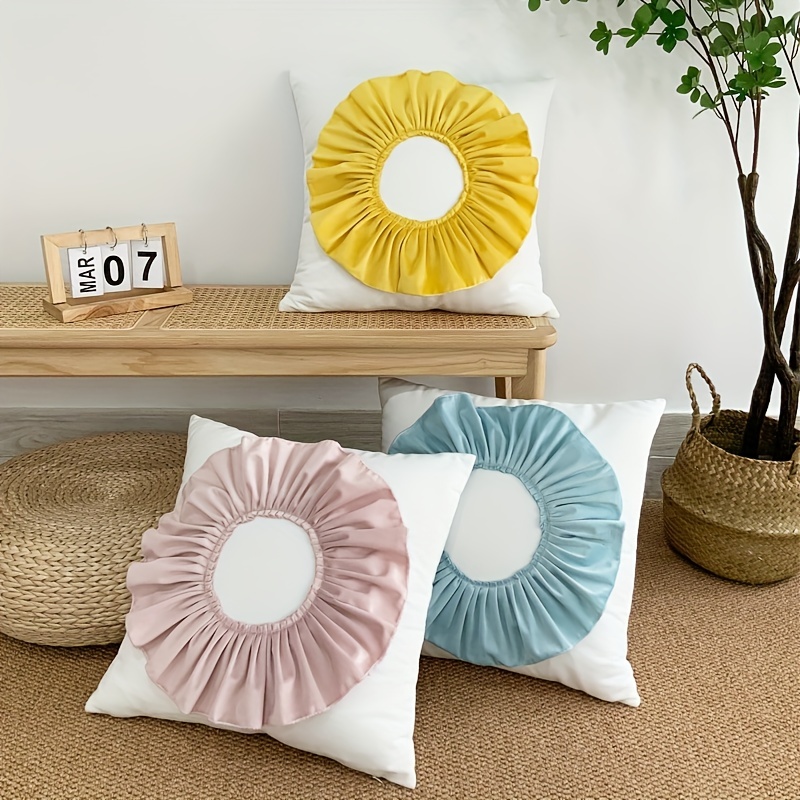 Handmade 3d Flower Velvet Throw Pillow Dutch Velvet Flower - Temu