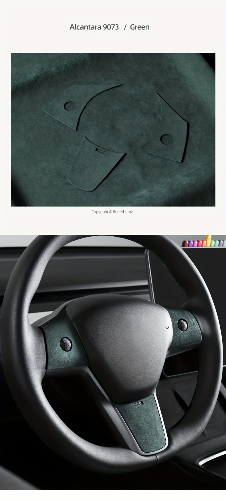 Alcantara For Model 3 Y 2019 2023 Car Steering Wheel - Temu United