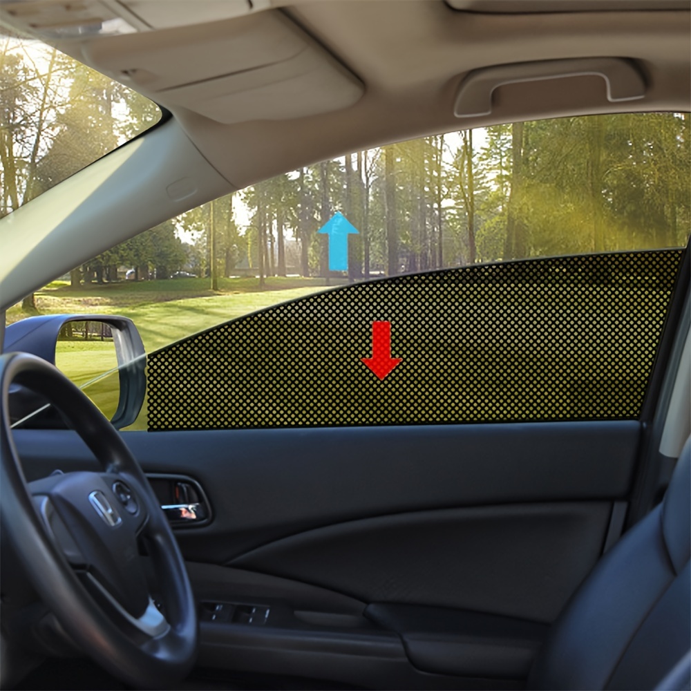 Paire d'autocollants en PVC pour pare-soleil et vitres de voiture