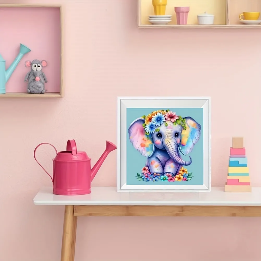 Elephant Diamond Painting Kits Cartoon Animal Diy 5d Full Diamond