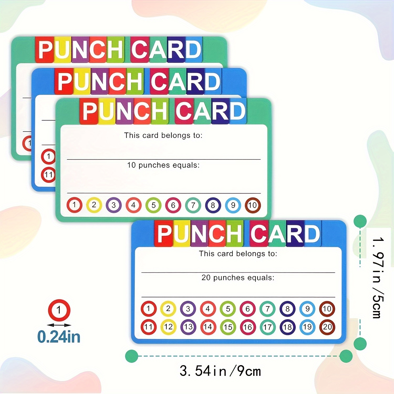 50pcs/pack Punch Cards, Suitable For Classroom, Behavior Reward Punch  Cards, Incentive Punch Cards, Member Point Cards Marketing Activity Number  Cards