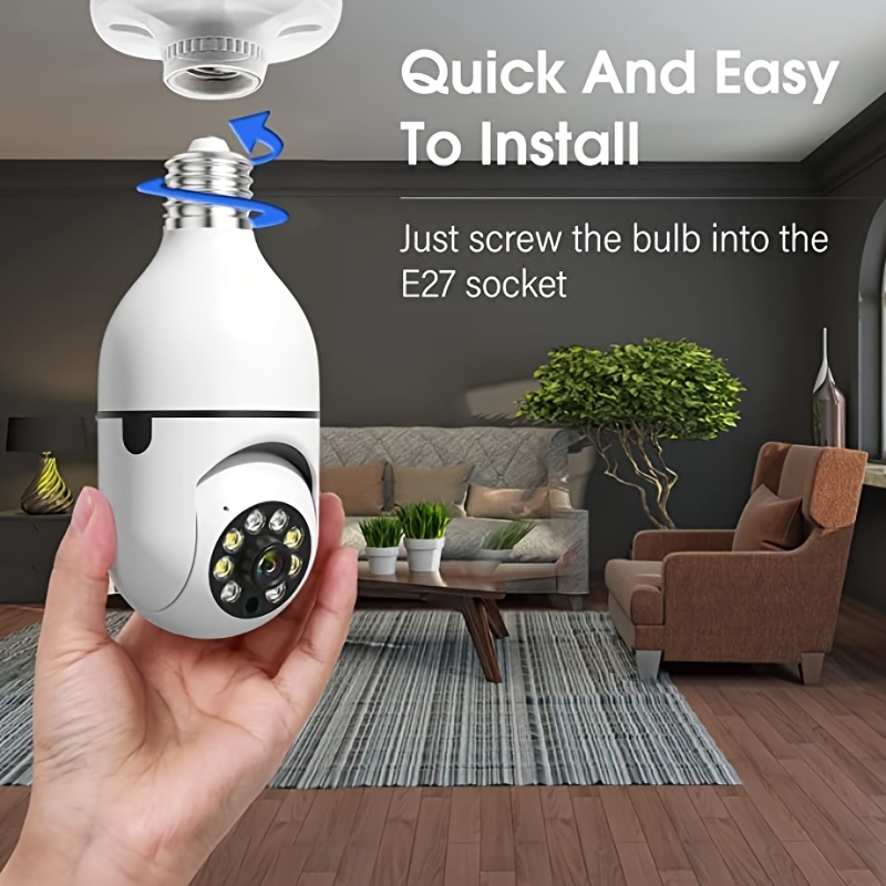 Wifi Hd 1080pbulb E27 Surveillance Camera Full Color Night 0