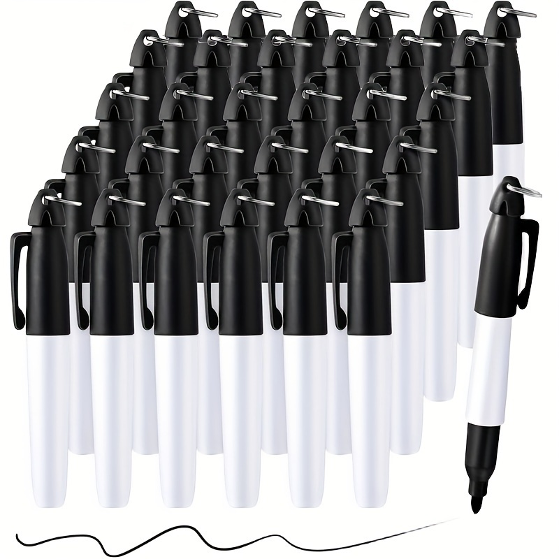 30pcs Mini Permanent Markers With Golf Keychain Clips For Nurses Badge  Medium Point Ink Pens For Office School Nurses Supplies Outdoor Activities