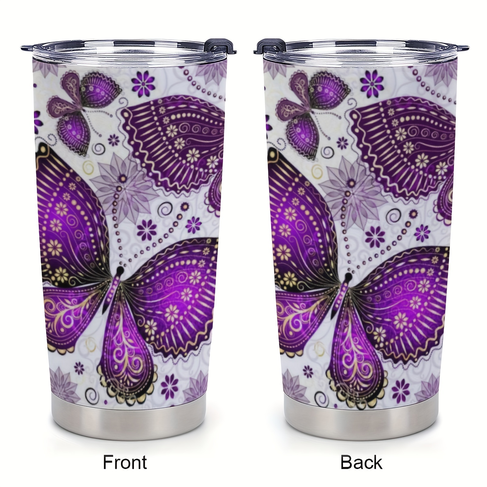 Portable Leakproof Purple Mug Tumbler Unique Letter Printed - Temu