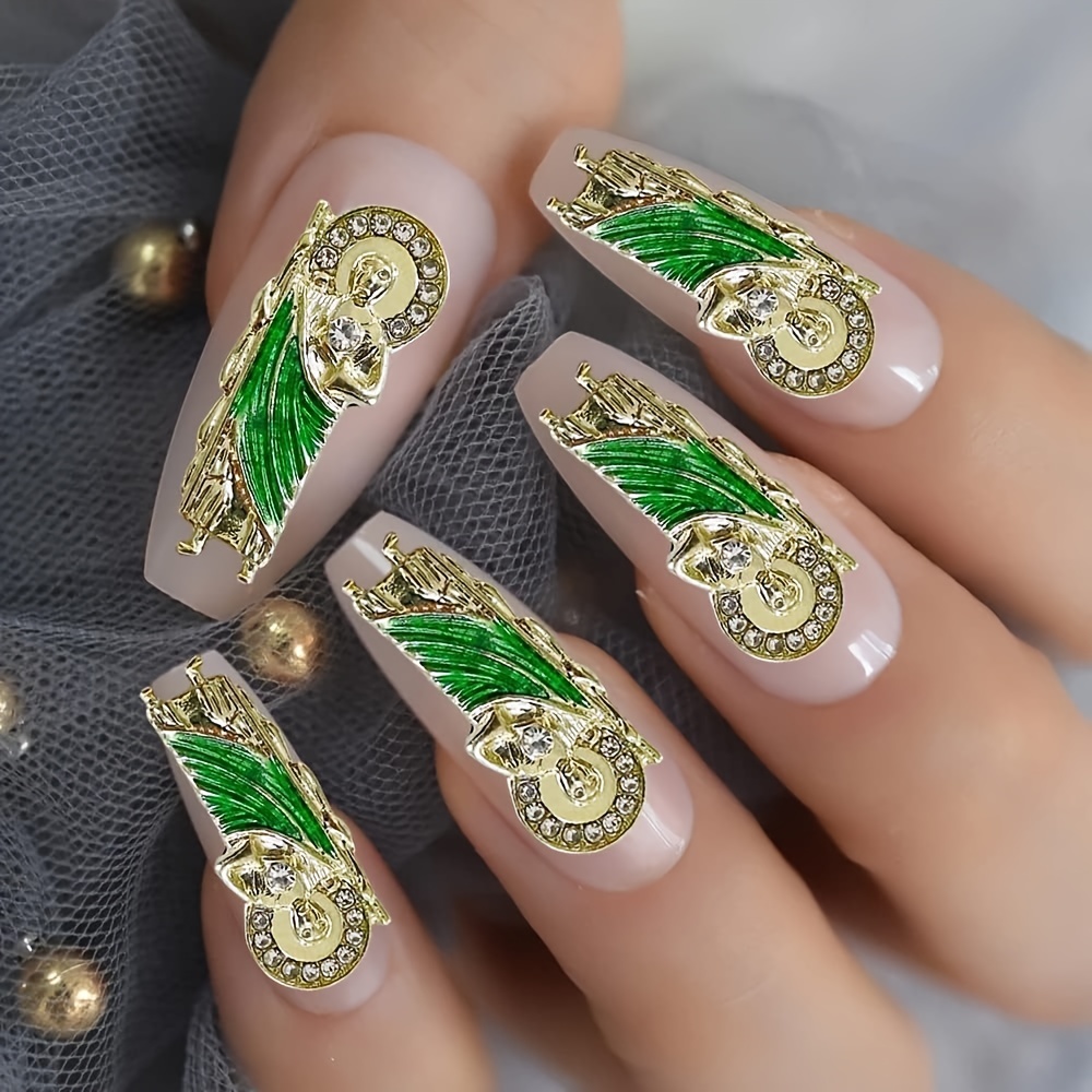 10pcs Virgin Mary Nail Charms 3D Diamond Metal Nails Art Alloy Jewelry Gold  Cute
